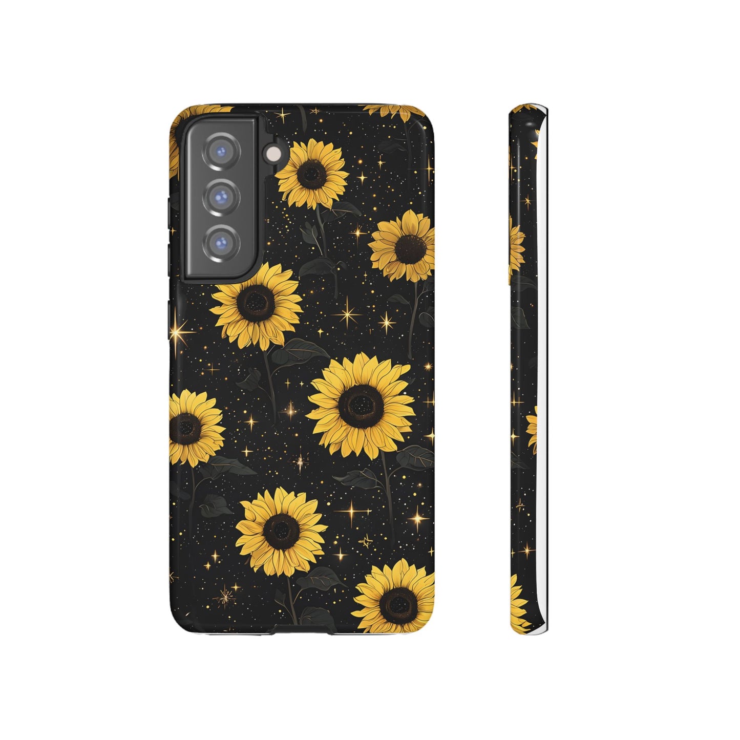 Sunflower Galaxy Tough Case - Durable Phone Cover with Floral Design