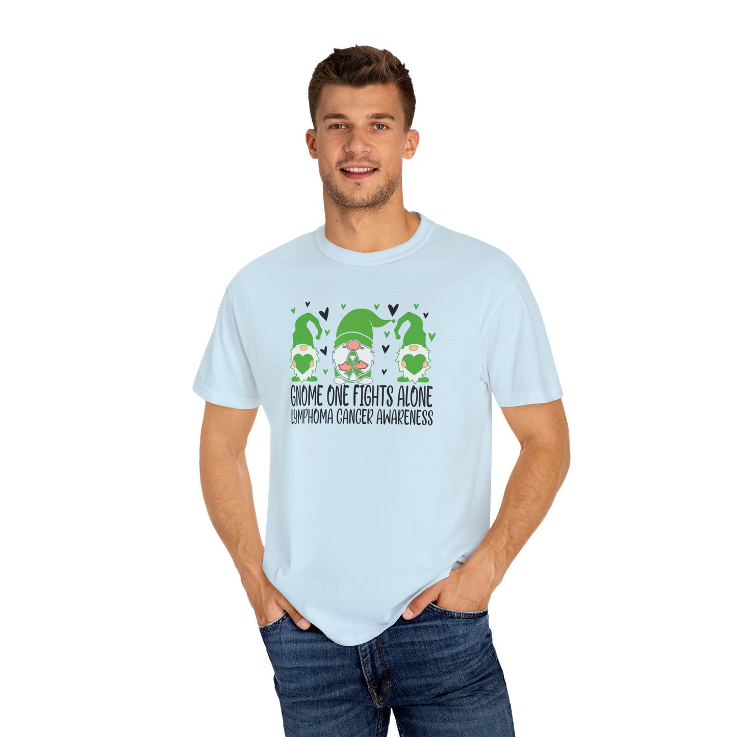 Gnome Fights Alone Tee | Lymphoma Awareness T-Shirt, Supportive Gift for Cancer Awareness Month, Unisex Shirt for Gnome Lovers, Fight [...]