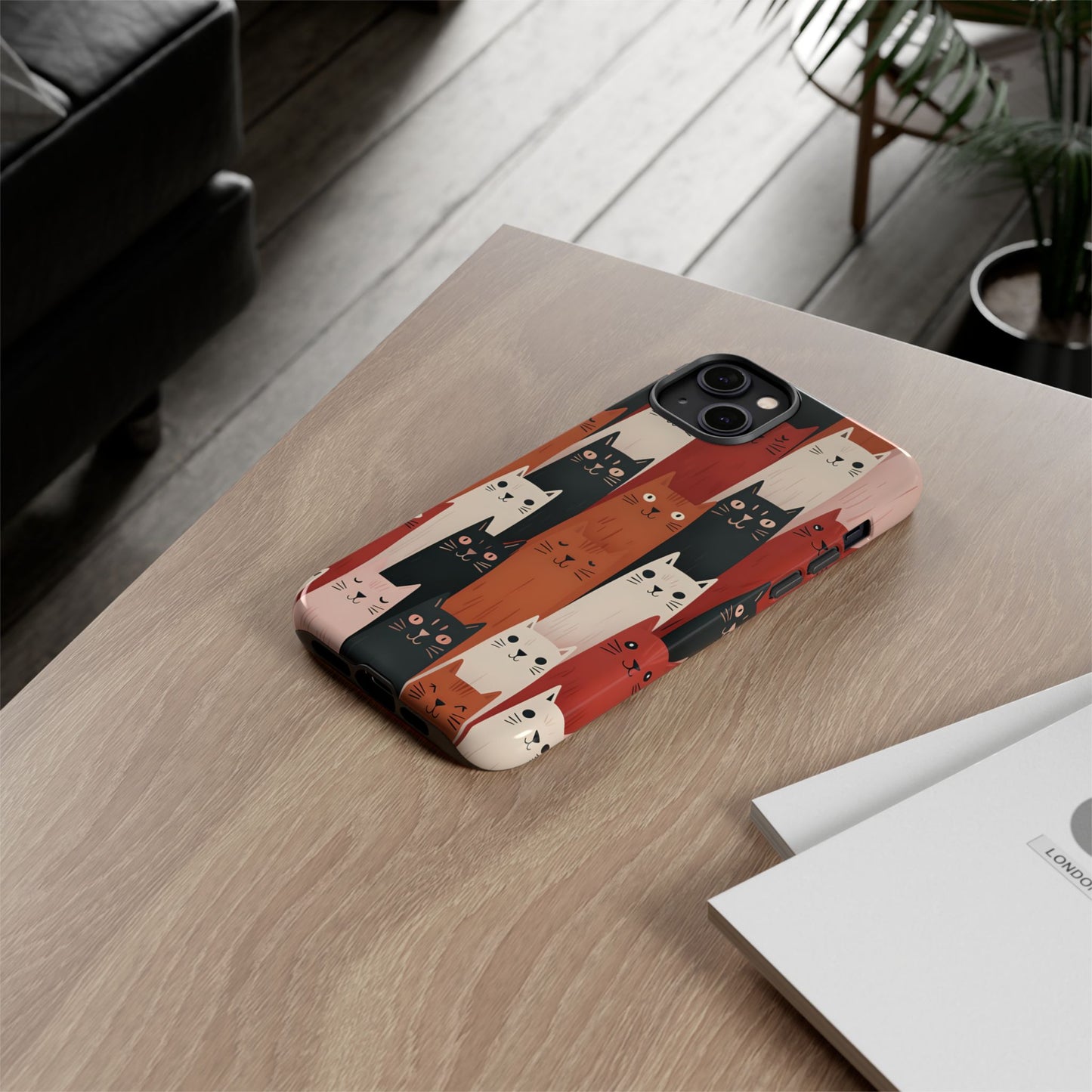 Playful Cat Phone Case - Tough & Stylish Purrfect for Cat Lovers