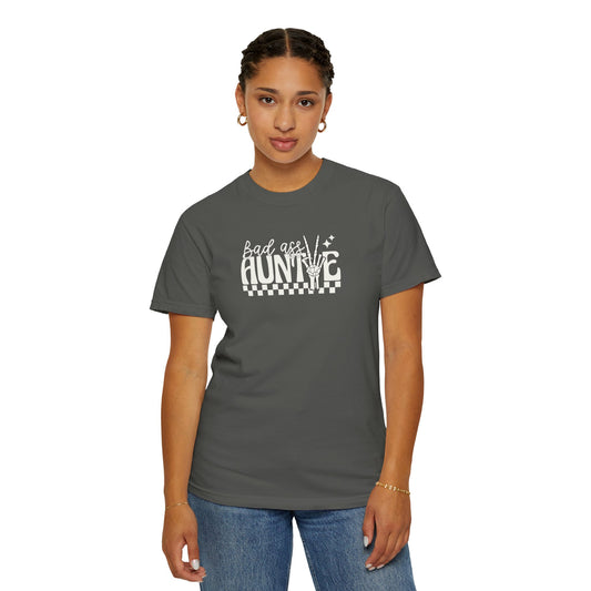 Bad Ass Aunt Unisex Garment-Dyed T-Shirt - Comfortable and Stylish Gift for Aunts