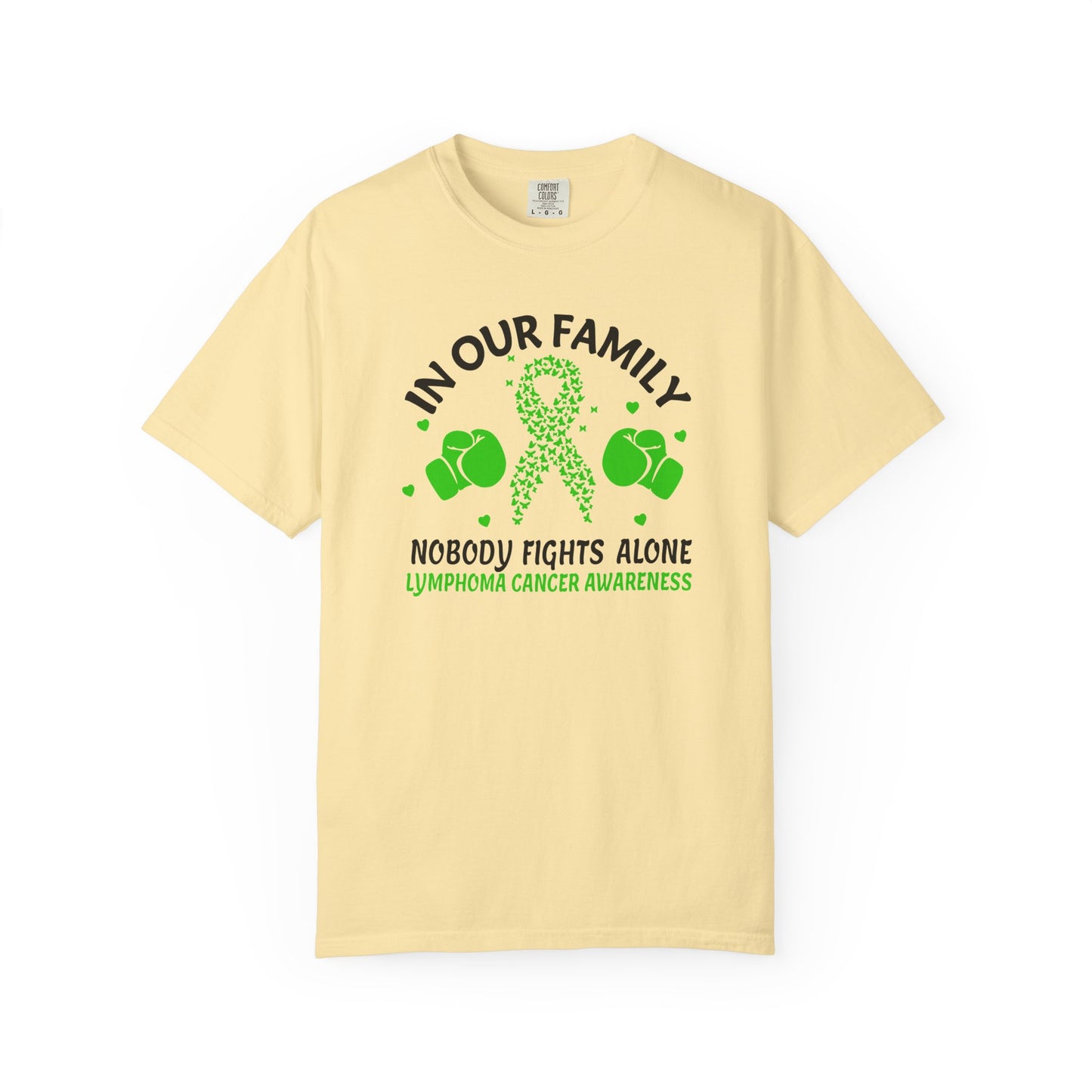 Lymphoma Awareness T-shirt, Family Support Shirt, Cancer Awareness Top, Gift for Fighters, Unisex Casual Tee