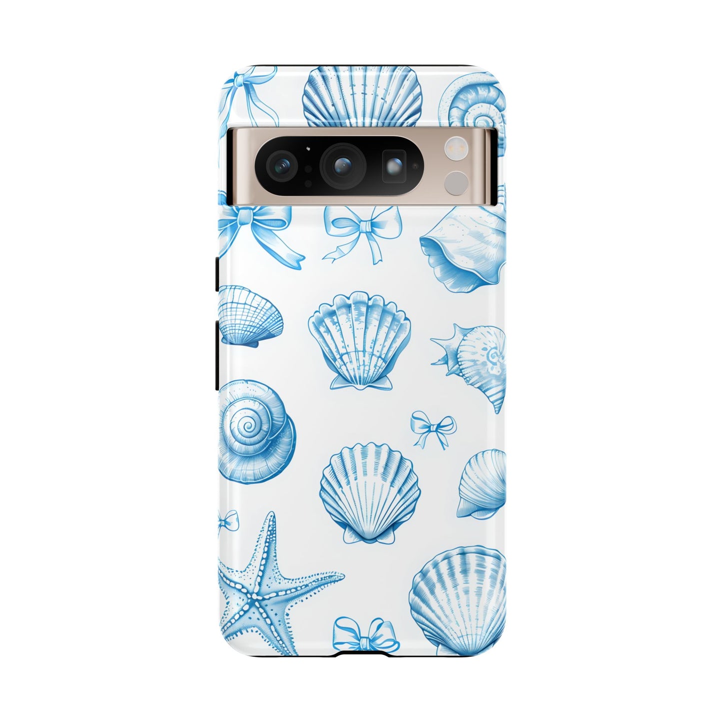 Coquette-Coastal Ocean-Themed Phone Case - Seashell and Starfish Design