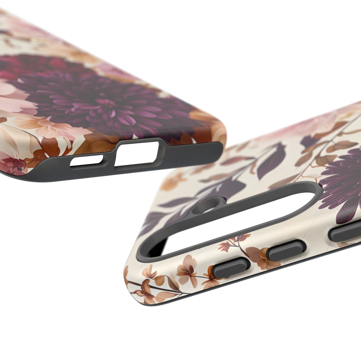 Floral Tough Phone Case - Elegant Design for iPhones & Androids