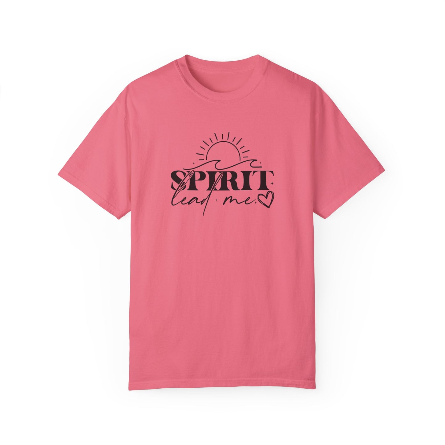Inspirational Unisex Garment-Dyed T-Shirt - 'Spirit Lead Me' & 'Where My Trust Is'