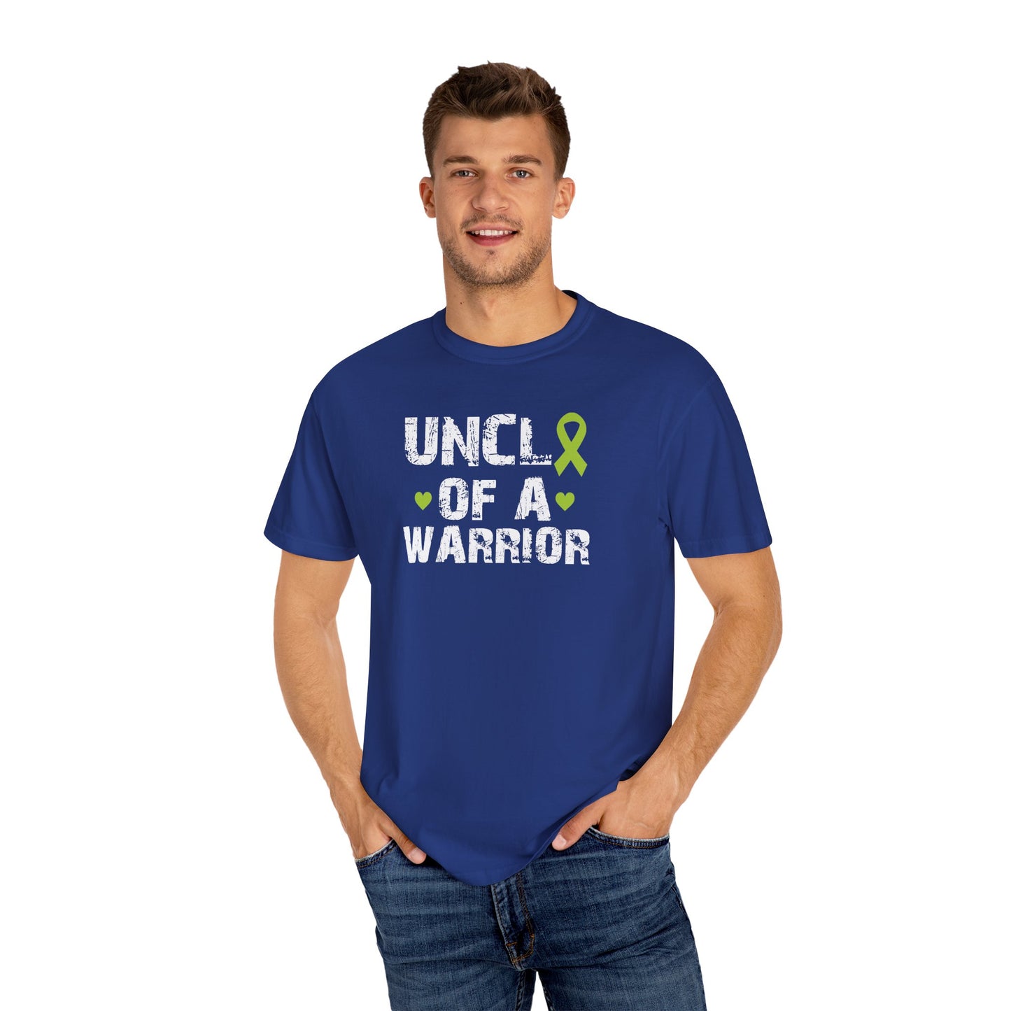 Uncle of a Warrior T-Shirt | Garment-Dyed Comfort Tee, Gift for Family, Supportive Apparel for Awareness Events, Relaxed Fit