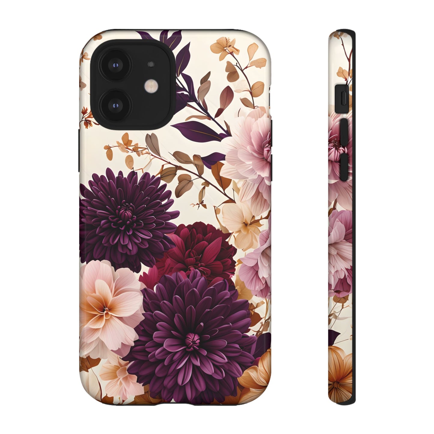 Floral Tough Phone Case - Elegant Design for iPhones & Androids