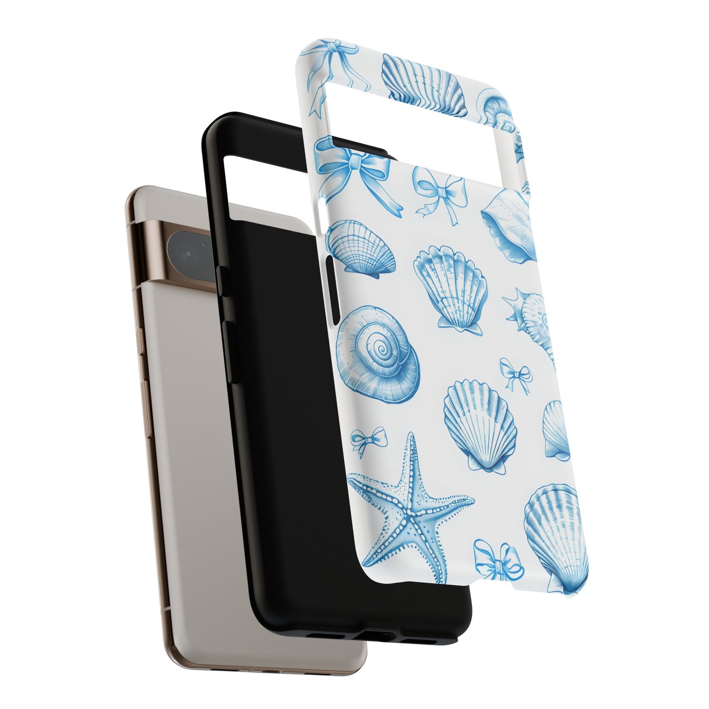 Coquette-Coastal Ocean-Themed Phone Case - Seashell and Starfish Design