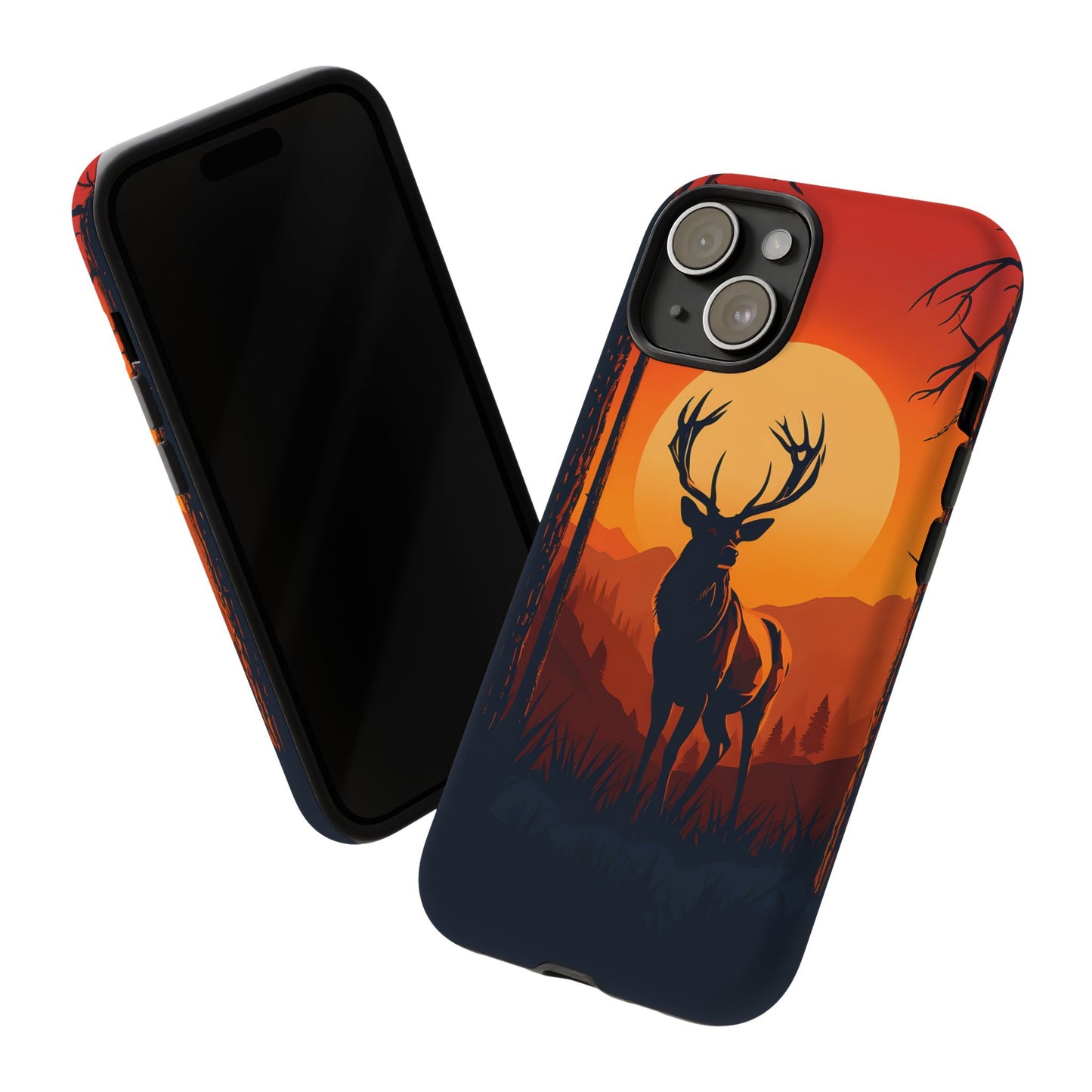 Wildlife Phone Case - Stag and Sunset Design for Nature Lovers