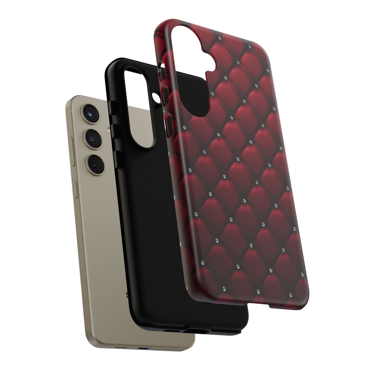 Luxurious Red Leather Phone Case – Stylish Protection for Your Device