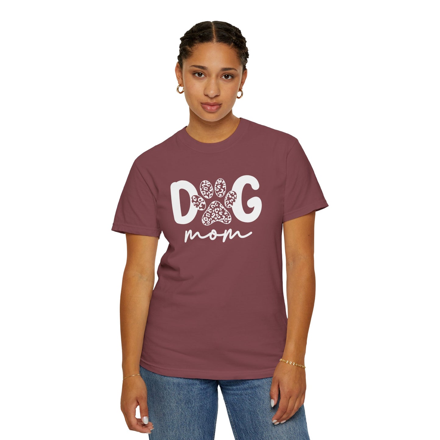 Dog Mom Unisex Garment-Dyed T-Shirt | Cute Pet Lover Tee