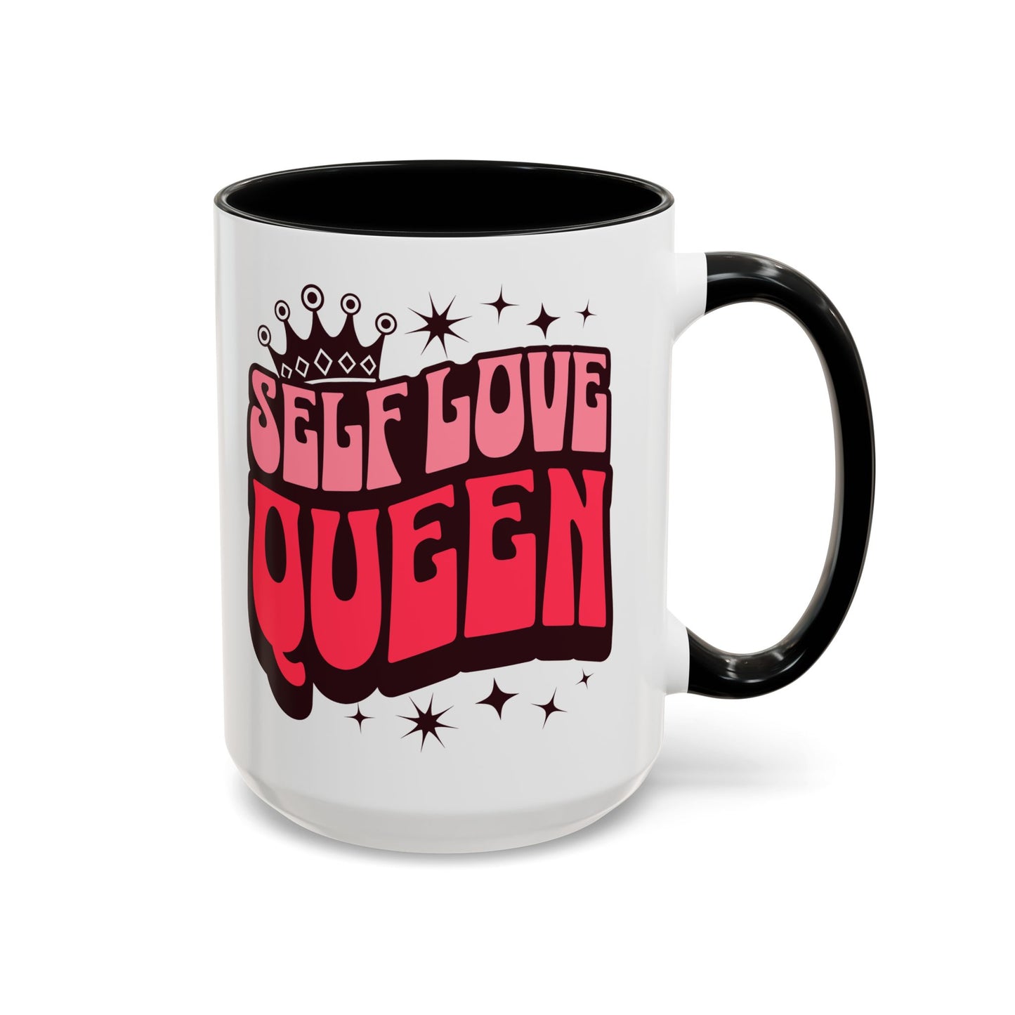 Self Love Queen Accent Coffee Mug - Empowering 15oz