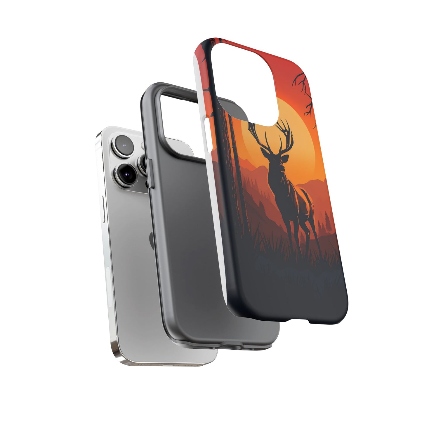 Wildlife Phone Case - Stag and Sunset Design for Nature Lovers