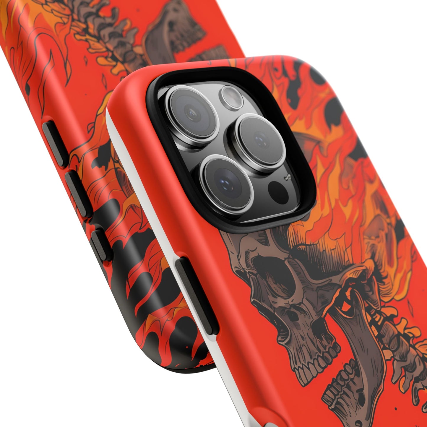 Flaming Skeleton Phone Case - Tough & Stylish Protection