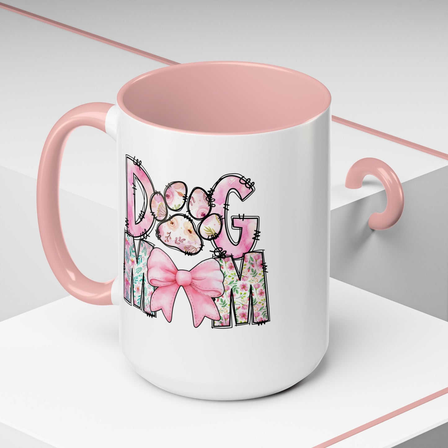 Dog Mom Accent 15oz Coffee Mug - Perfect Gift for Pet Lovers