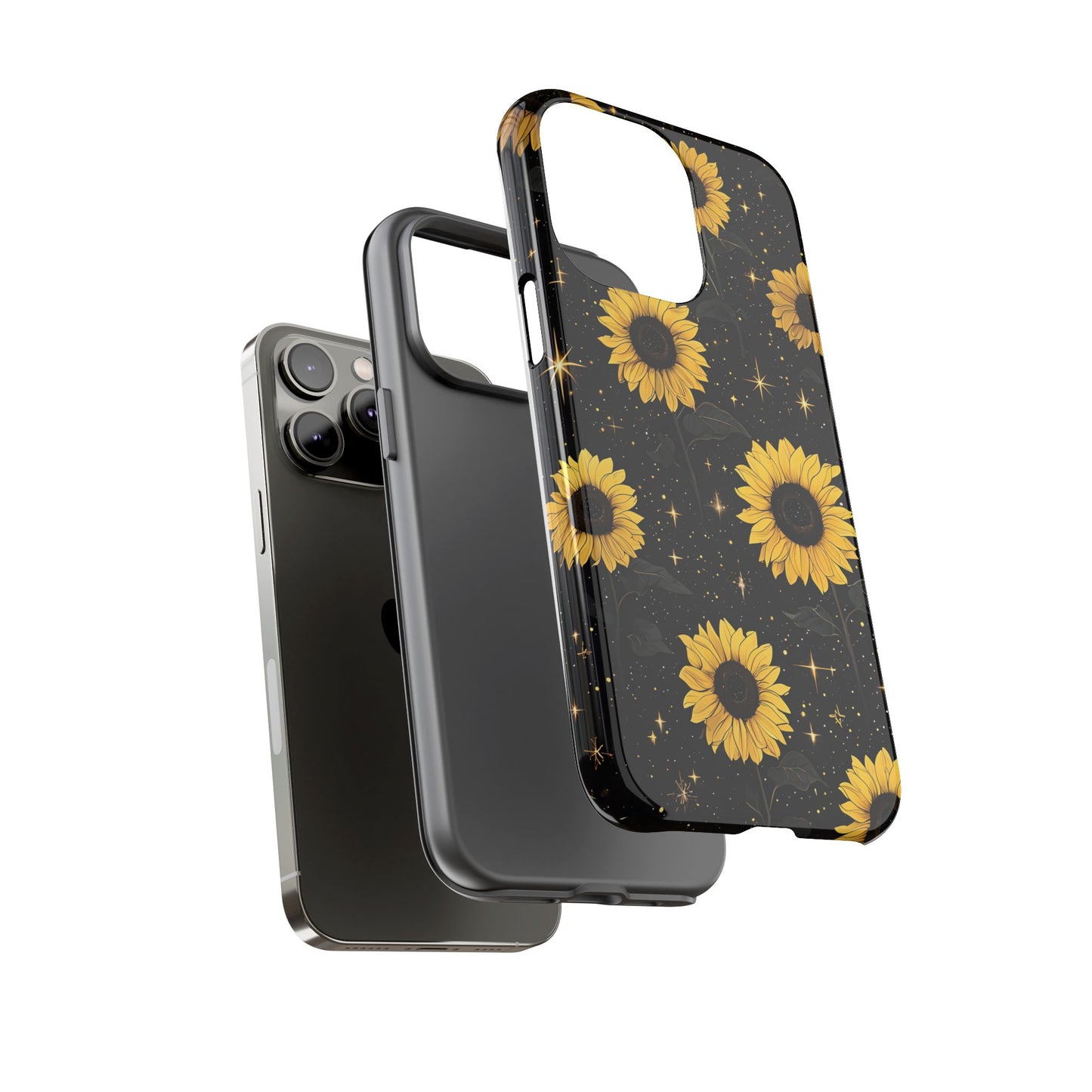 Sunflower Galaxy Tough Case - Durable Phone Cover with Floral Design